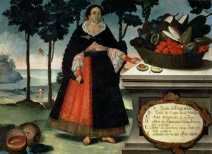 Hinduska w pełnej sukni (olej na płótnie) autorstwa Vicente Alban