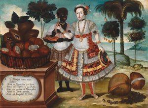 Szlachetna kobieta ze swoją czarną niewolnicą , ok. 1783 (olej na płótnie) autorstwa Vicente Alban