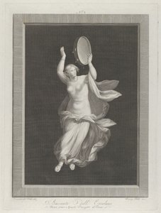 Częściowo naga bachantka grająca na tamburynie, ca. 1795-1820 autorstwa Vicenzo Feoli