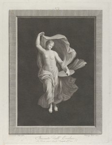 Częściowo naga bachantka trzymająca w lewej ręce dysk i unosząca szaty..., ok. godz. 1795-1820 autorstwa Vicenzo Feoli