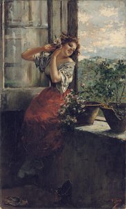 Odległe myśli (olej na płótnie)
