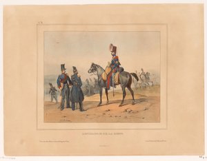 artyleria van de linie Artyleria liniowa (tytuł na obiekcie) Military rangen en kostuums van het Franse leger w 1832 r. (tytuł serii) Zbiór strojów wojskowych armii francuskiej 1832, reprezentowanych w tematach gatunkowych (tytuł serii) autorstwa Victor Adam