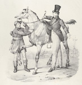 Facet. VI: Nie mogłem chodzić, już nigdzie nie chodzę, 1824.. autorstwa Victor Adam