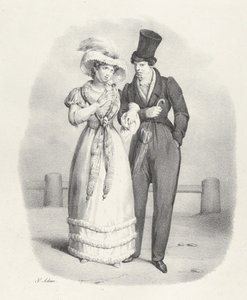 Facet. V: Jest uczciwą kobietą. Jest uczciwą kobietą, 1824. autorstwa Victor Adam