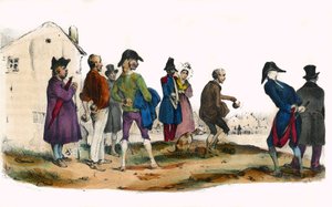 Martin, piłkarz. W „Albumie Grotesque, Choices of Outstanding Types”, ilustracje Victor Adam, Paryż, ok. 1850 r. autorstwa Victor Adam