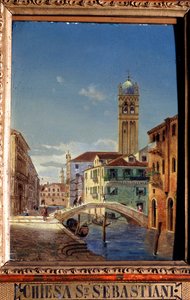 Kościół San Sebastiano, XIX wiek. autorstwa Victor Adam