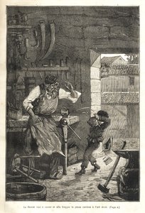 Biographie populaire illustrée de Gambetta - Folia pękła i trafiła młodego obserwatora w oko autorstwa Victor Armand Poirson