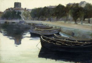 Łodzie na cumach, 1876