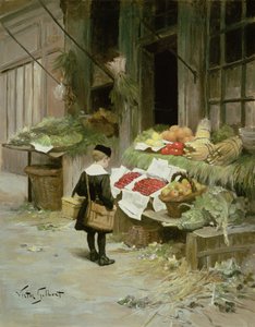Mały Chłopiec na Rynku