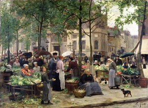 Plac przed Les Halles, 1880