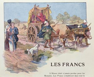 Rydwan jednego z „Rois Faineants” lub późniejszych królów Merowingów, ilustracja z „L