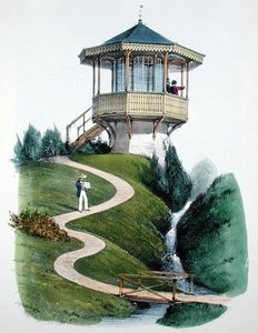 Belvedere de Montigny, z „Habitations Champetres”, wydana ok. 1855 (chromolitografia)