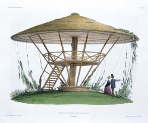 Parasol Robinsona, Parc de la Motte, Burgundia, z „Habitations Champetres”, rytowany przez braci Becquet, ok. 1855