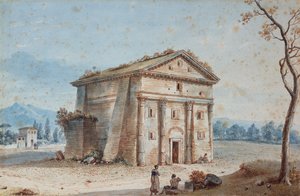 Rzymski grobowiec na rzymskiej wsi przy Via Appia (rysunek)