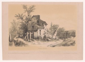 Boerderij op de Mont Valérien W Mont Valérien (tytuł na obiekcie) autorstwa Victor Lefranc