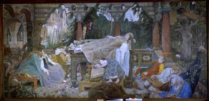 Śpiąca królewna (tradycyjna opowieść) - Śpiąca królewna - Obraz Wiktora Michajłowicza Wasnetsowa (1848-1926), olej na płótnie