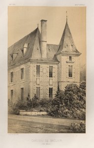 Malownicza architektura lub zabytki XV wieku. I XVI. Wieki: Zamki Francji XV i XVI wieku: Plac 59, Château De Baclair (Dolna Sekwana) autorstwa Victor Petit