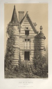 Malownicza architektura lub zabytki XV wieku. I XVI. Wieki: Zamki Francji XV i XVI wieku: Plac 72, lenno de la Motte (Saona i Loara) autorstwa Victor Petit