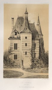 Malownicza architektura lub zabytki XV wieku. I XVI. Wieki: Zamki Francji XV i XVI wieku: Plac 75, La Vicomté (Saona i Loara) autorstwa Victor Petit