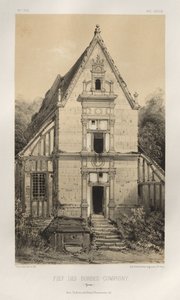 Malownicza architektura lub zabytki XV wieku. I XVI. Wieki: Zamki Francji XV i XVI wieku: Plac 81, FIEf Des Bordes-Compigny (Yonne) autorstwa Victor Petit