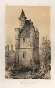 Malownicza architektura lub zabytki XV wieku. I XVI. Wieki: Chateaux De France XV i XVI wieku: Pl.11, Chateau De Maulny (Haute-Marne) autorstwa Victor Petit