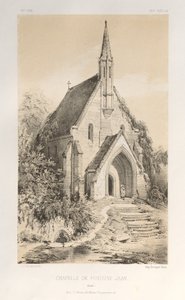 Malownicza architektura lub zabytki XV wieku. I XVI. Wieki: Chateaux de France XV i XVI wieku: Pl.22, Kaplica Fontaine-Jean (Loiret) autorstwa Victor Petit