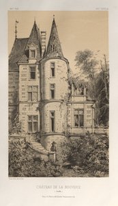 Malownicza architektura lub zabytki XV wieku. I XVI. Wieki: Chateaux Francji XV i XVI wieku: Plac 29, Chateau De La Bouverie (Sarthe) autorstwa Victor Petit