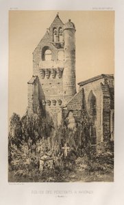 Malownicza architektura lub zabytki XV wieku. I XVI. Wieki: Chateaux de France XV i XVI wieku: Plac 40, Kościół Pokutników w Awinionie (Vaucluse) autorstwa Victor Petit