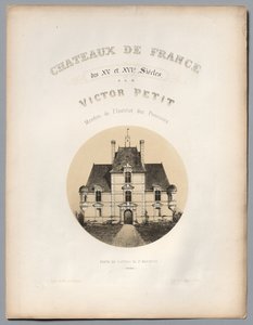 Frontyspis, Brama Château de St Manvieux Calvados, 1860. autorstwa Victor Petit