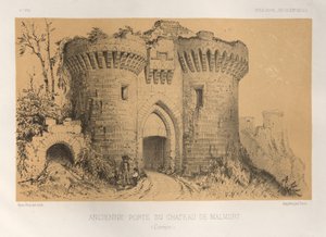 ...Pl.6, Stare Drzwi Zamku De Malmort Correze, 1860. autorstwa Victor Petit
