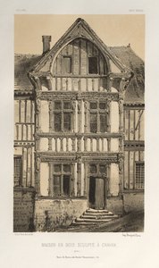 ...pl. 25, Maison En Bois Sculpte A Cravan Yonne, opublikowana w 1860 r. autorstwa Victor Petit