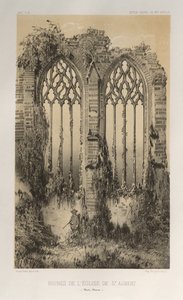 ...pl. 38, Ruiny kościoła św. Auberta Haute-Marne, 1860. autorstwa Victor Petit