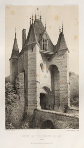 ...pl. 95, Porte de Villeneuve-Le-Roi Yonne, 1860. autorstwa Victor Petit