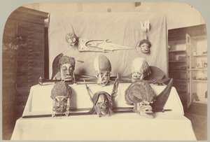 Pl. XIV. Maski itp.: Wyspy Salomona