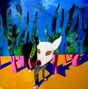 Pełen życia, surrealistyczny pies autorstwa Victor Tkachenko