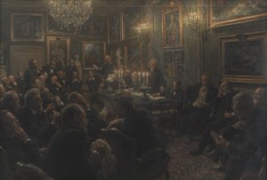 Zgromadzenie rady akademii w Charlottenborg w 1904 r. autorstwa Viggo Johansen