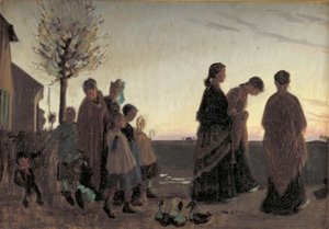 Bierzmowanie niedziela. Przeciągnij ucho autorstwa Viggo Johansen