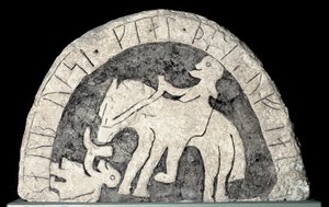 Kamień runiczny z jeźdźcem autorstwa Viking