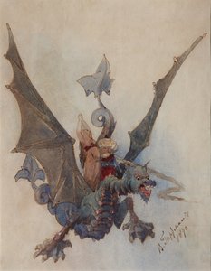 Czernomor i Ludmiła. Projekt kostiumów do opery Rusłan i Ludmiła M. Glinki autorstwa Viktor Alexandrovich Hartmann