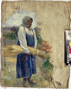 Żniwiarz (une moissonneuse) - Peinture de Viktor Elpidiforovich Borisov Musatov (Borissov Moussatov)(1870-1905), Olej na płótnie 1896 - Państwowa Galeria Tretiakowska, Moskwa 49,5x39,5