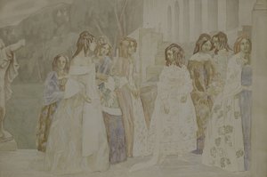 Requiem, 1905 autorstwa Viktor Elpidiforovich Borisov Musatov