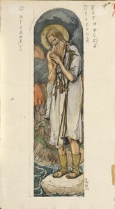 Św. Prokopiusz z Ustyuga Studium do fresków w katedrze św. Włodzimierza w Kijowie, 1884-1889 autorstwa Viktor Mikhaylovich Vasnetsov