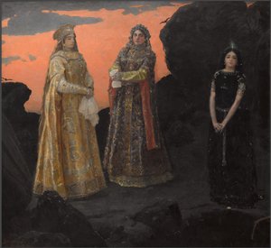 Trzy królowe podziemnego królestwa, 1879. autorstwa Viktor Mikhaylovich Vasnetsov