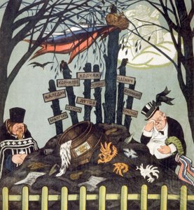 Grób kontrrewolucjonistów: Wrangla, Dutowa, Kołczaka, ok. 1920-1921 (plakat) autorstwa Viktor Nikolaevich Deni