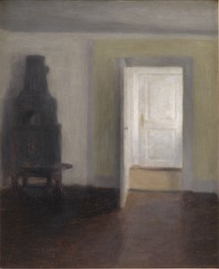 Wnętrze. Stary piec autorstwa Vilhelm Hammershøi