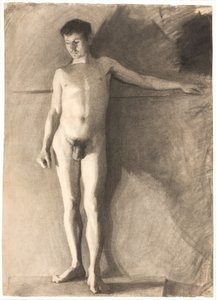Stojący model męski autorstwa Vilhelm Hammershøi