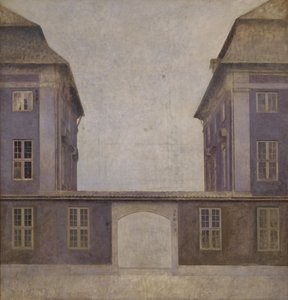Budynki Kompanii Azjatyckiej widziane z ulicy Św. Anny w Kopenhadze autorstwa Vilhelm Hammershøi