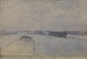 Port w Kopenhadze widziany z Kvæsthusgade autorstwa Vilhelm Hammershøi