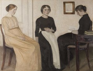 Trzy młode kobiety, 1888. autorstwa Vilhelm Hammershøi