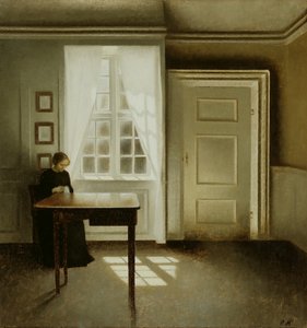 Wnętrze z damą, 1901 autorstwa Vilhelm Hammershoi